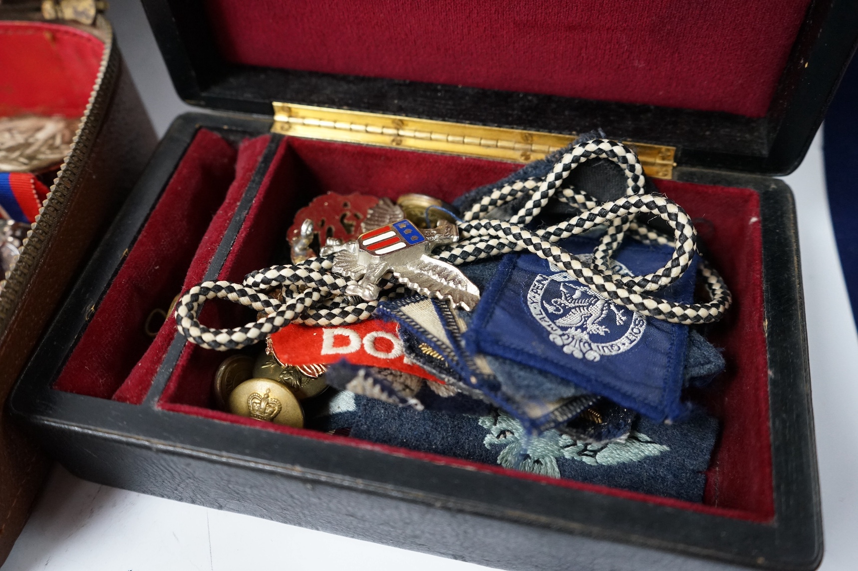 A WWII Canadian medal group awarded to E.B. Ash, a member of the Toronto Scottish Regiment, comprising of the 1939-1945 Star, the France and Germany Star, the Defence Medal, the 1939-1945 Canada Voluntary Service Medal w